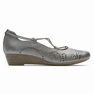 Rockport Cobb Hill Judson Cross Wedges Damen Silber MLO-253948